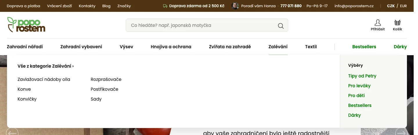 Panel Zalévání