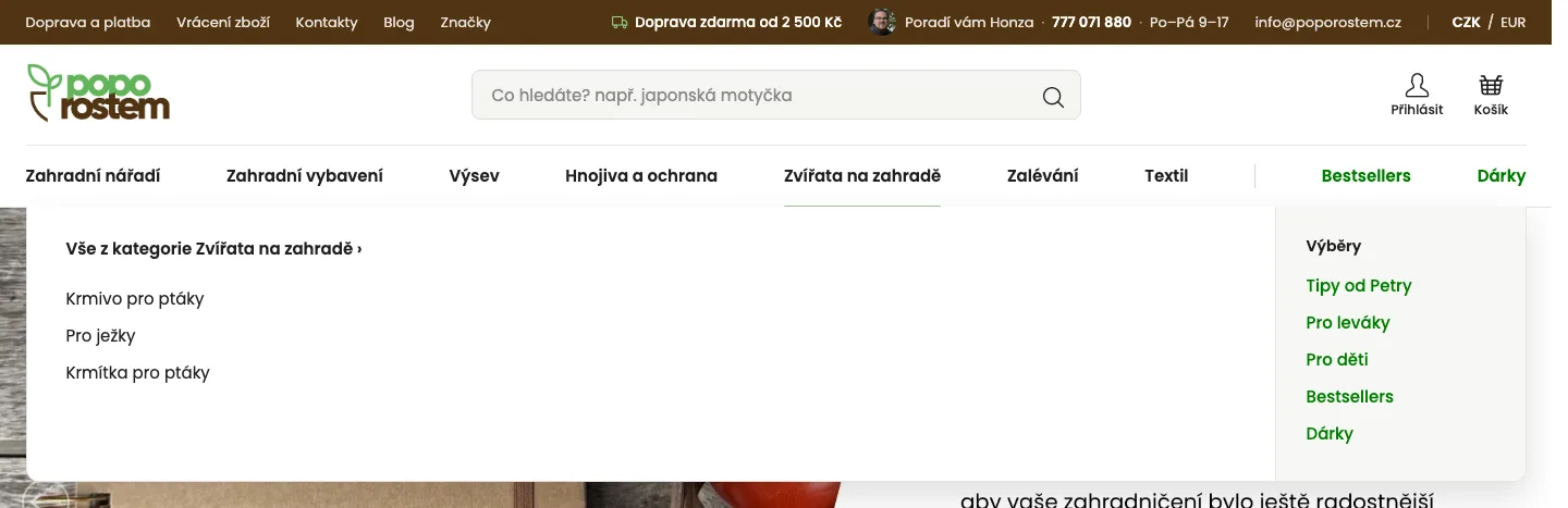 Panel Zvířata na zahradě