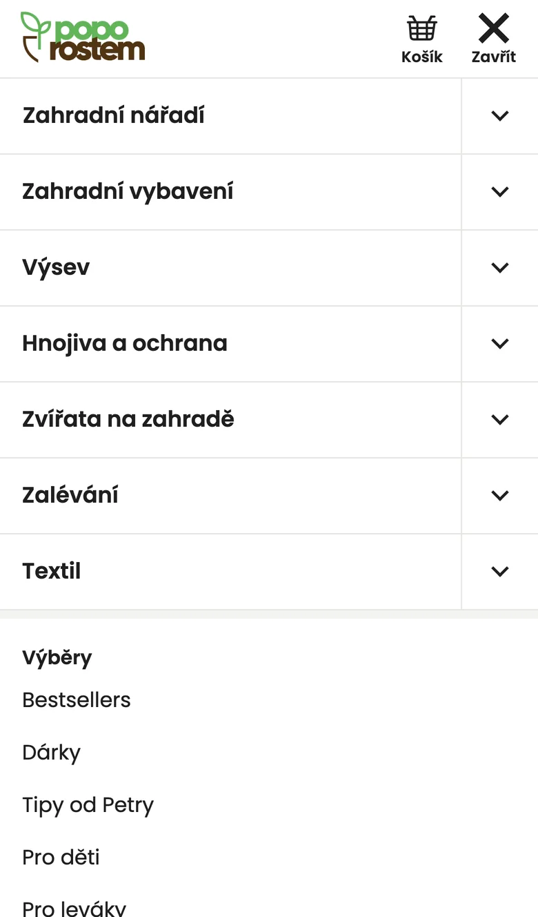 Mobilní menu